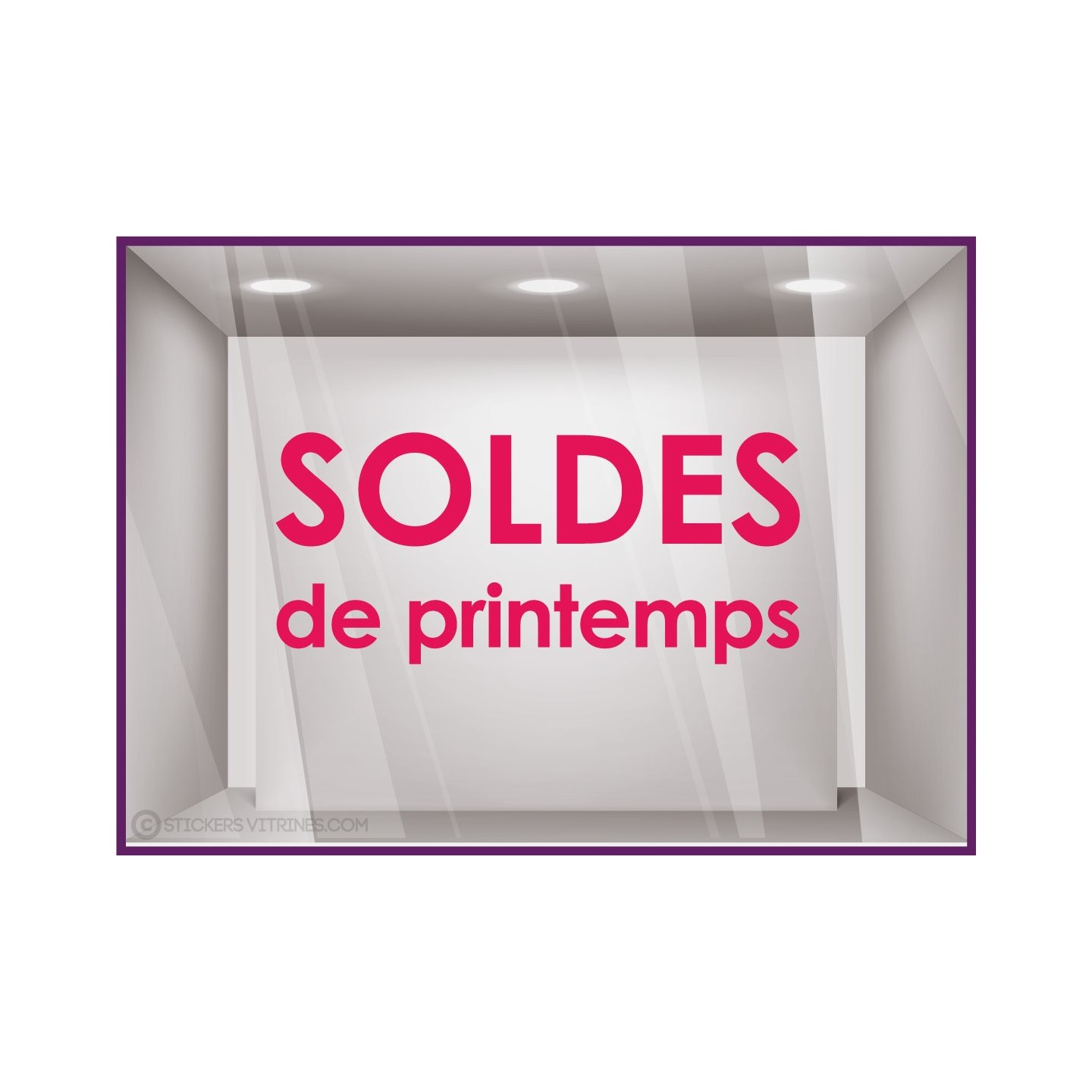 Sticker Soldes de Printemps promotion destockage braderie liquidation mode maroquinerie parfumerie bijouterie lettrage adhesif