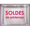 Sticker Soldes de Printemps promotion destockage braderie liquidation mode maroquinerie parfumerie bijouterie lettrage adhesif