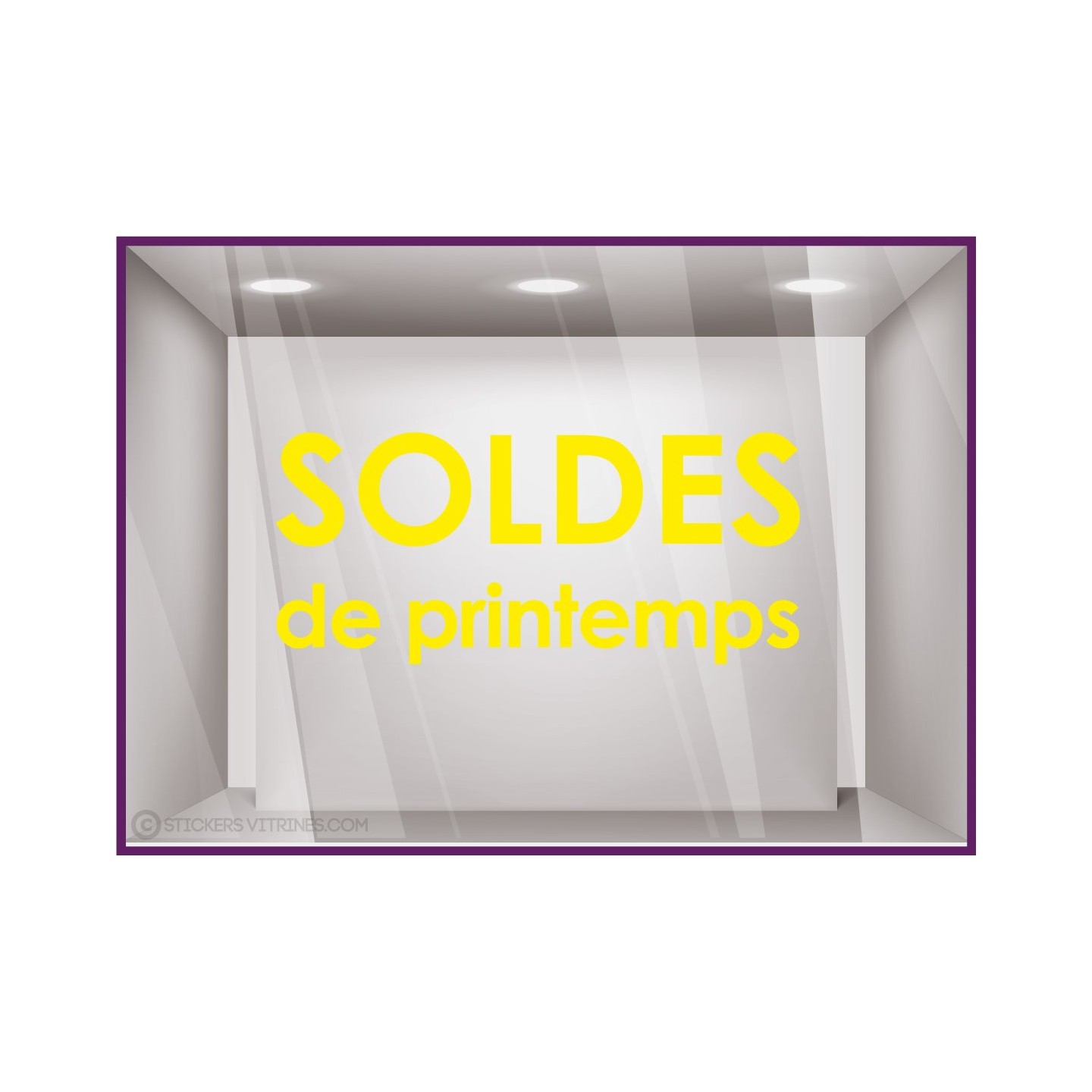 Sticker Soldes de Printemps promotion destockage braderie liquidation mode maroquinerie parfumerie bijouterie lettrage adhesif