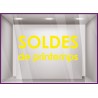 Sticker Soldes de Printemps promotion destockage braderie liquidation mode maroquinerie parfumerie bijouterie lettrage adhesif