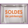 Sticker Soldes de Printemps promotion destockage braderie liquidation mode maroquinerie parfumerie bijouterie lettrage adhesif