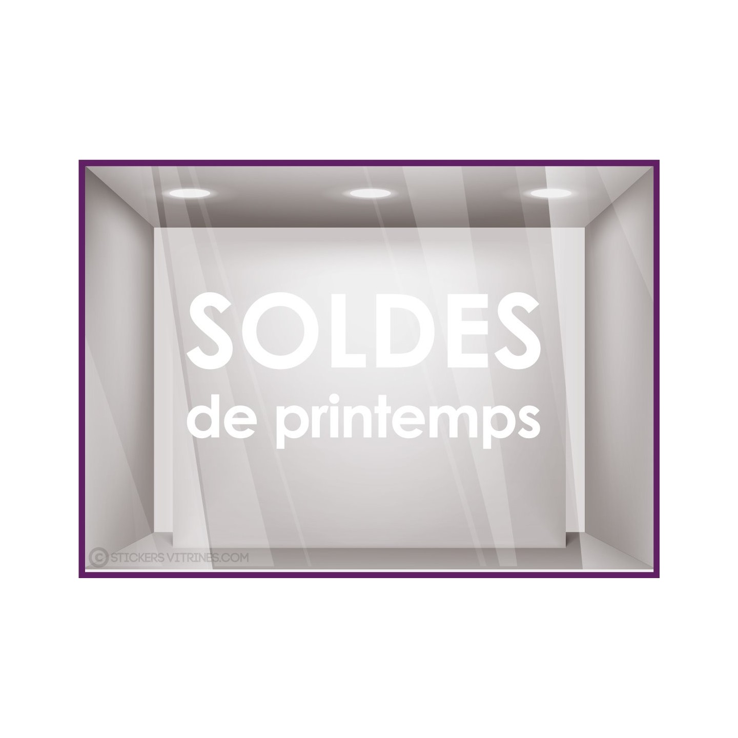 Sticker Soldes de Printemps promotion destockage braderie liquidation mode maroquinerie parfumerie bijouterie lettrage adhesif