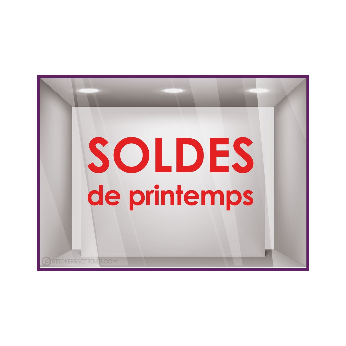 Sticker Soldes de Printemps promotion destockage braderie liquidation mode maroquinerie parfumerie bijouterie lettrage adhesif
