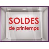 Sticker Soldes de Printemps promotion destockage braderie liquidation mode maroquinerie parfumerie bijouterie lettrage adhesif