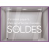 Sticker Soldes Plus d'Excuses Vitrophanie Stickers Adhésif Amusant Déco vitrine boutique