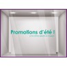 Sticker Promotion d'Eté vitrophanie adhésif autocollant vitrine calicot mode bord de mer maroquinerie soldes destockage braderie