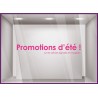 Sticker Promotion d'Eté vitrophanie adhésif autocollant vitrine calicot mode bord de mer maroquinerie soldes destockage braderie