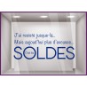 Sticker Soldes Plus d'Excuses Vitrophanie Stickers Adhésif Amusant Déco vitrine boutique