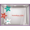 Kit de Stickers Promotions Etoiles de Mer été calicot vitrophanie adhésif lettrage pourcentage ventes privees mode
