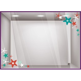Stickers Coquillages été calicot vitrine adhésif autocollant vitrophanie commerce magasin vitrophanie mer mode parfumerie 