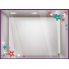 Stickers Coquillages été calicot vitrine adhésif autocollant vitrophanie commerce magasin vitrophanie mer mode parfumerie 