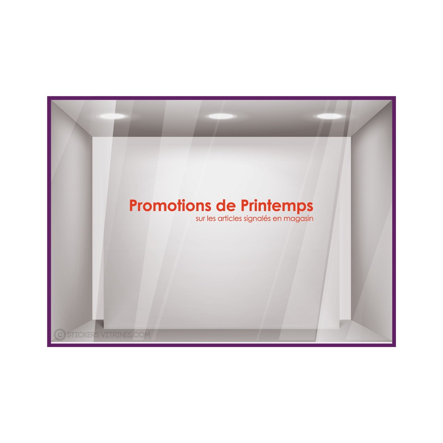 Stickers-Promotions de Printemps-SOLDES-vitrine-devanture-boutique-lettrage adhesif-autocollant geant