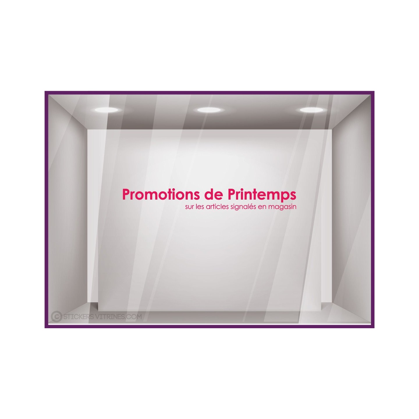 Stickers-Promotions de Printemps-SOLDES-vitrine-devanture-boutique-lettrage adhesif-autocollant geant