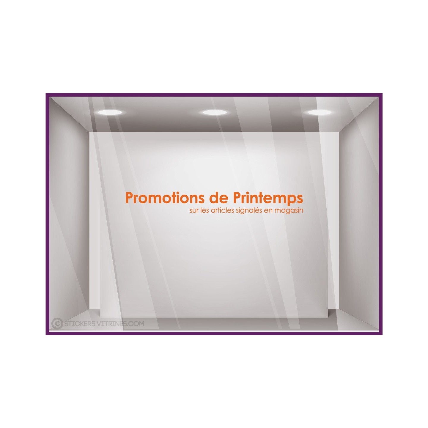 Stickers-Promotions de Printemps-SOLDES-vitrine-devanture-boutique-lettrage adhesif-autocollant geant