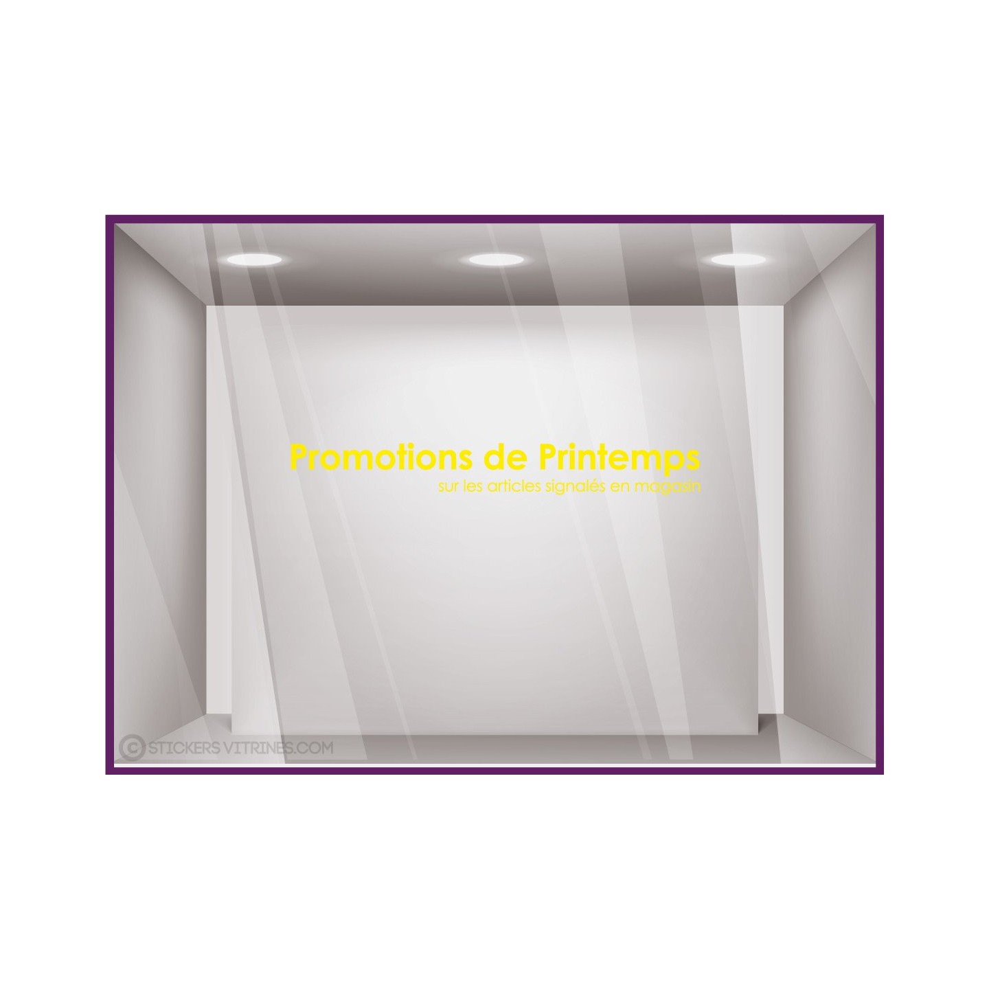 Stickers-Promotions de Printemps-SOLDES-vitrine-devanture-boutique-lettrage adhesif-autocollant geant