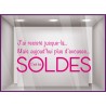 Sticker Soldes Plus d'Excuses Vitrophanie Stickers Adhésif Amusant Déco vitrine boutique