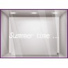 Sticker Summer Time été vitrophanie calicot vitrine adhésif autocollant mode institut de beaute parfumerie opticien pharmacie 