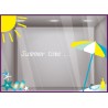 Kit de Stickers Vacances ete bord de mer pharmacie opticien mode vitrophanie calicot devanture enseigne lettrage adhesif