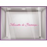 Sticker Silhouette de Printemps...lettrage adhésif texte autocollant mode maroquinerie parfumerie institut beauté devanture