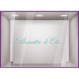 Sticker Silhouette d'Eté vitrophanie adhésif autocollant vitrine commerce mode parfumerie institut de beaute opticien pharmacie