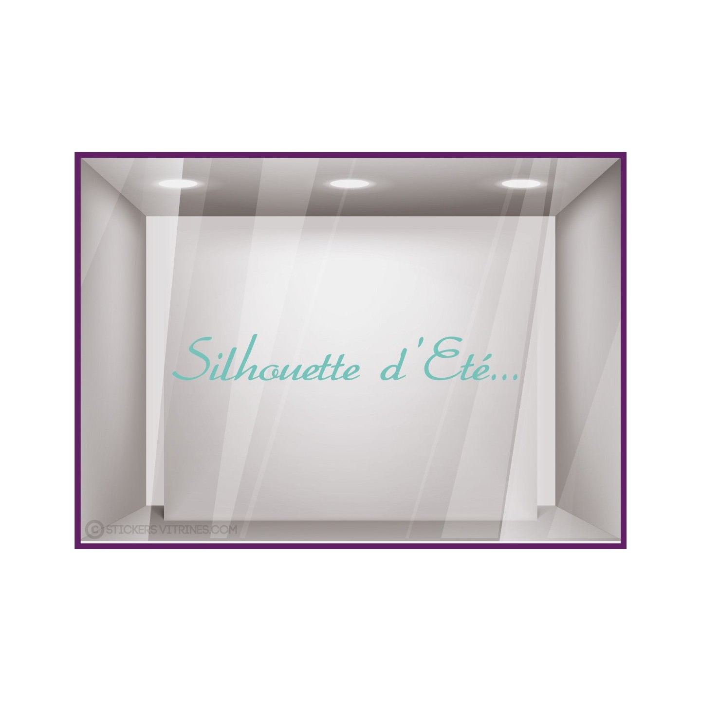 Sticker Silhouette d'Eté vitrophanie adhésif autocollant vitrine commerce mode parfumerie institut de beaute opticien pharmacie