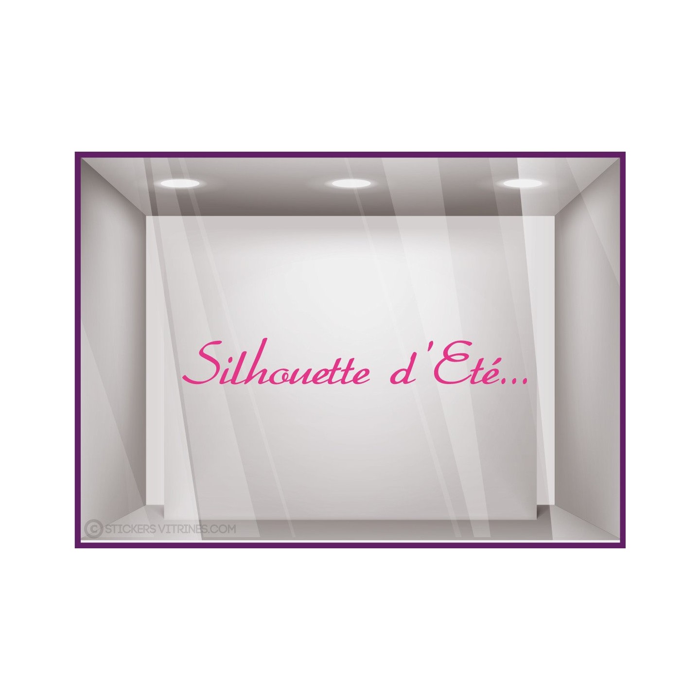 Sticker Silhouette d'Eté vitrophanie adhésif autocollant vitrine commerce mode parfumerie institut de beaute opticien pharmacie