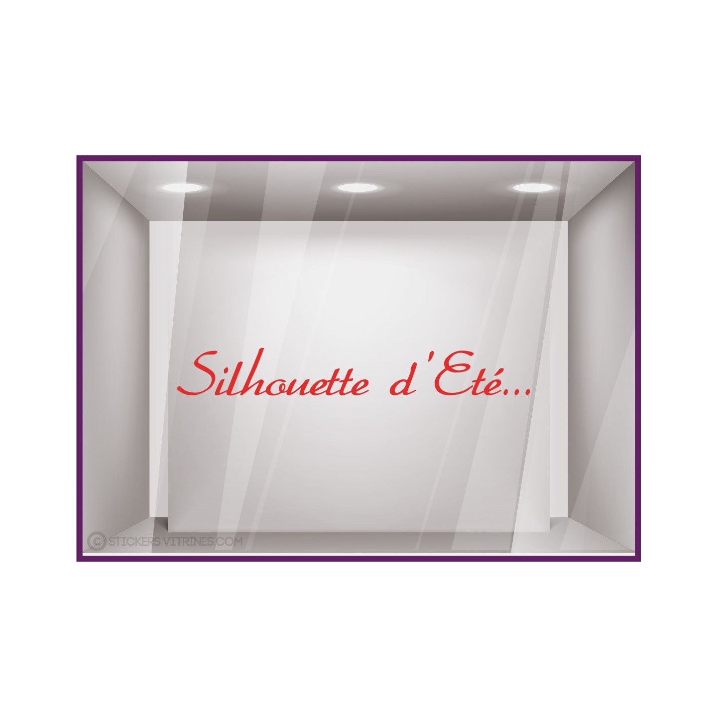 Sticker Silhouette d'Eté vitrophanie adhésif autocollant vitrine commerce mode parfumerie institut de beaute opticien pharmacie