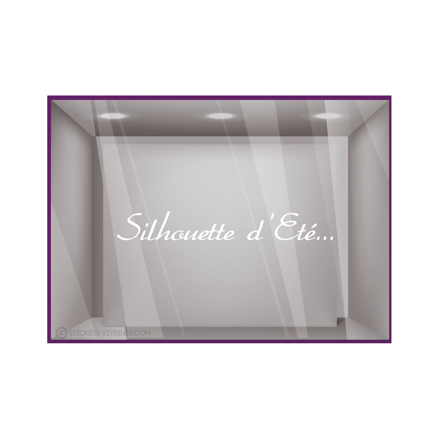 Sticker Silhouette d'Eté vitrophanie adhésif autocollant vitrine commerce mode parfumerie institut de beaute opticien pharmacie