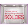 Sticker Soldes Plus d'Excuses Vitrophanie Stickers Adhésif Amusant Déco vitrine boutique