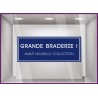 Sticker Grande Braderie soldes promotions destockage vitrophanie vitrine devanture boutique mode maroquinerie