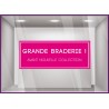Sticker Grande Braderie soldes promotions destockage vitrophanie vitrine devanture boutique mode maroquinerie