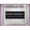 Sticker Grande Braderie soldes promotions destockage vitrophanie vitrine devanture boutique mode maroquinerie