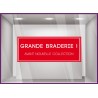 Sticker Grande Braderie soldes promotions destockage vitrophanie vitrine devanture boutique mode maroquinerie