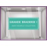 Sticker Grande Braderie soldes promotions destockage vitrophanie vitrine devanture boutique mode maroquinerie