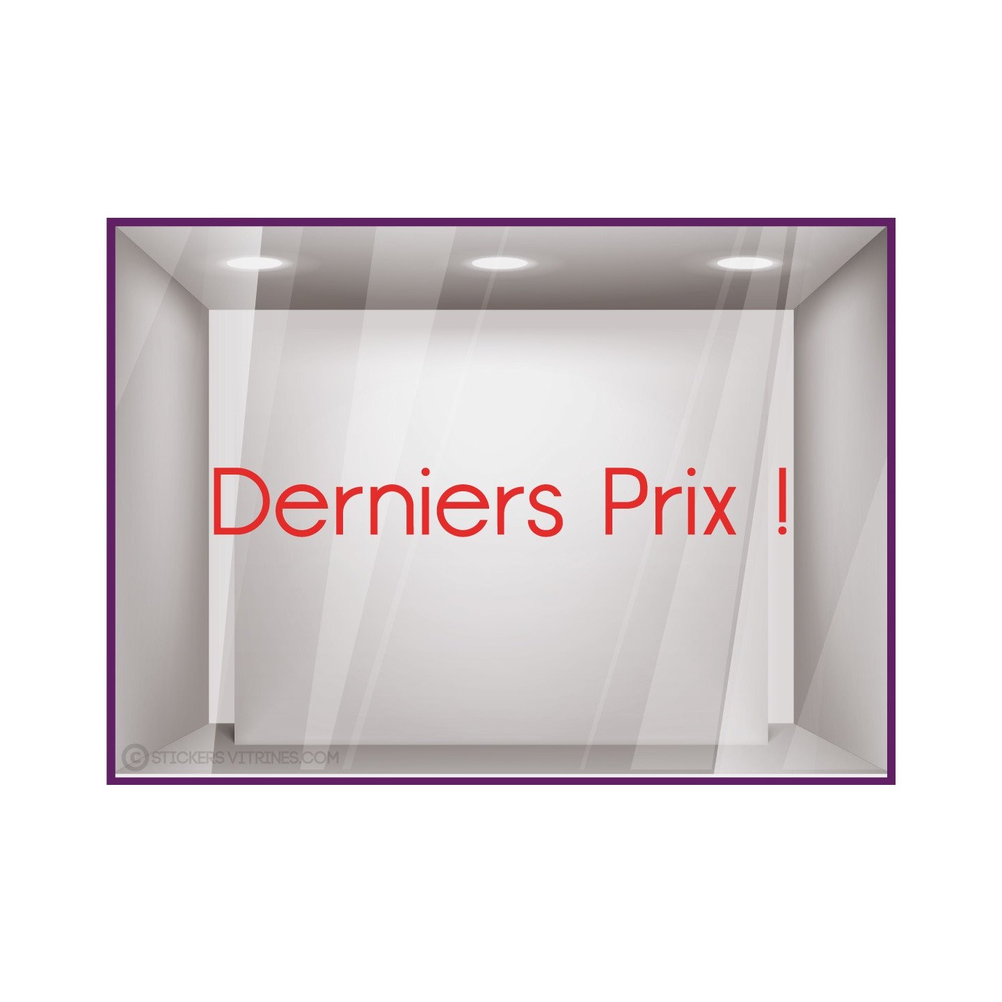 Sticker Derniers Prix devanture boutique mode parfumerie opticien destockage soldes braderie