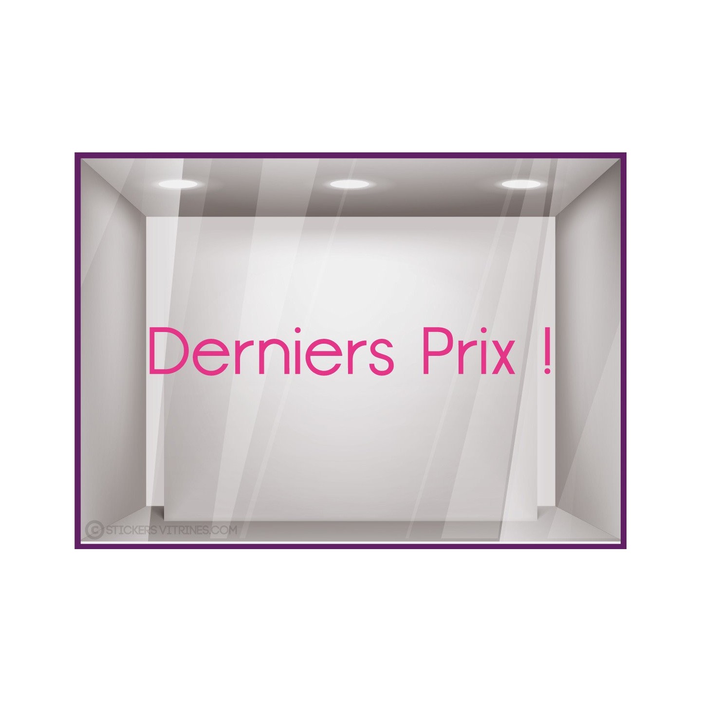 Sticker Derniers Prix devanture boutique mode parfumerie opticien destockage soldes braderie