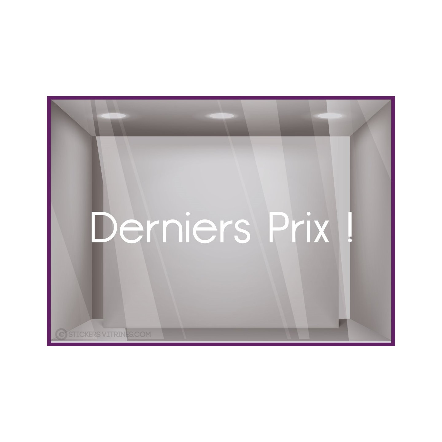 Sticker Derniers Prix devanture boutique mode parfumerie opticien destockage soldes braderie