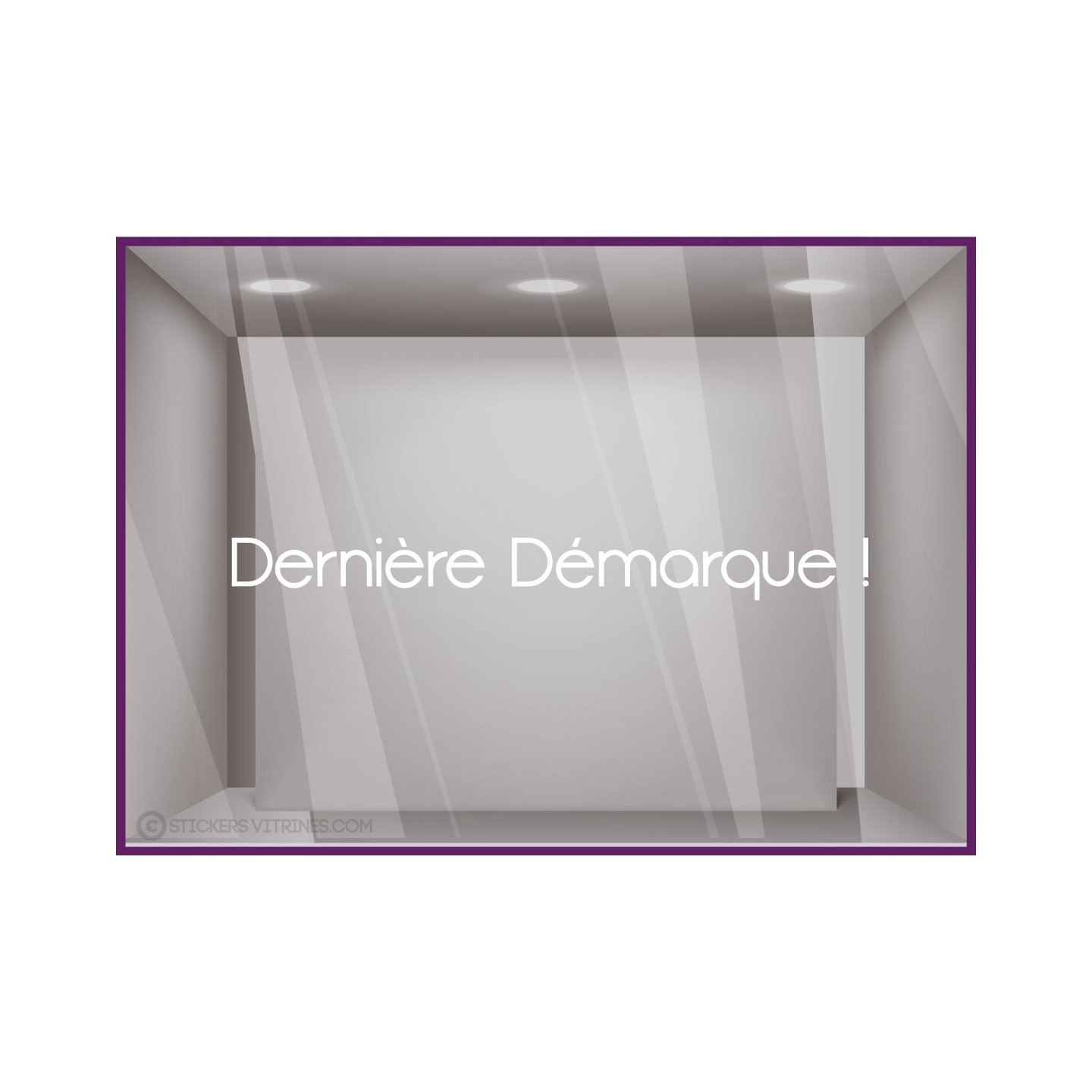 Sticker dernière Démarque soldes promotions offres promotionnelles destockage braderie liquidation vitrophanie calicot mode