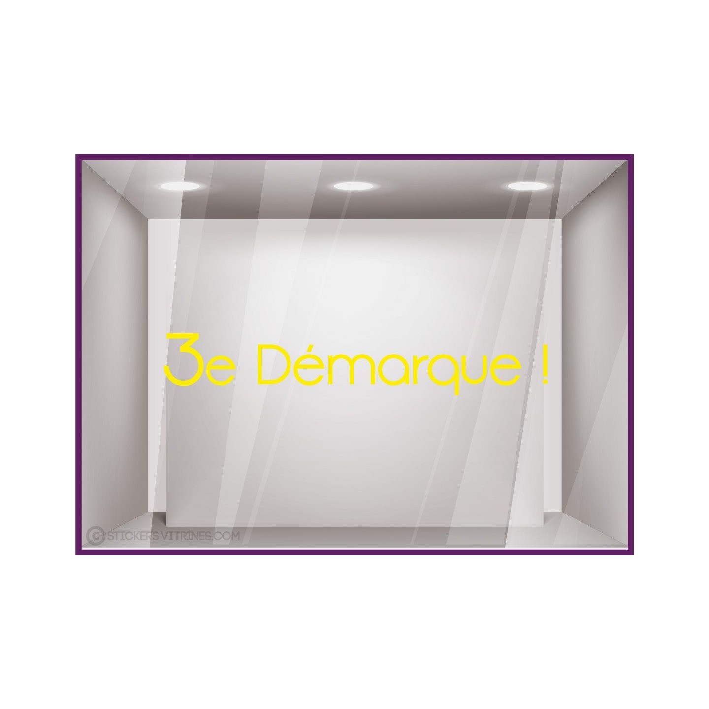 Sticker 3e Démarque destockage braderie soldes promotions offres promotionnelles lettrage adhesif mode parfumerie calicot 
