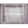 Sticker 3e Démarque destockage braderie soldes promotions offres promotionnelles lettrage adhesif mode parfumerie calicot 