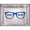 Sticker Soldes Opticien magasin enseigne stickers lunettes lettrage adhésif 