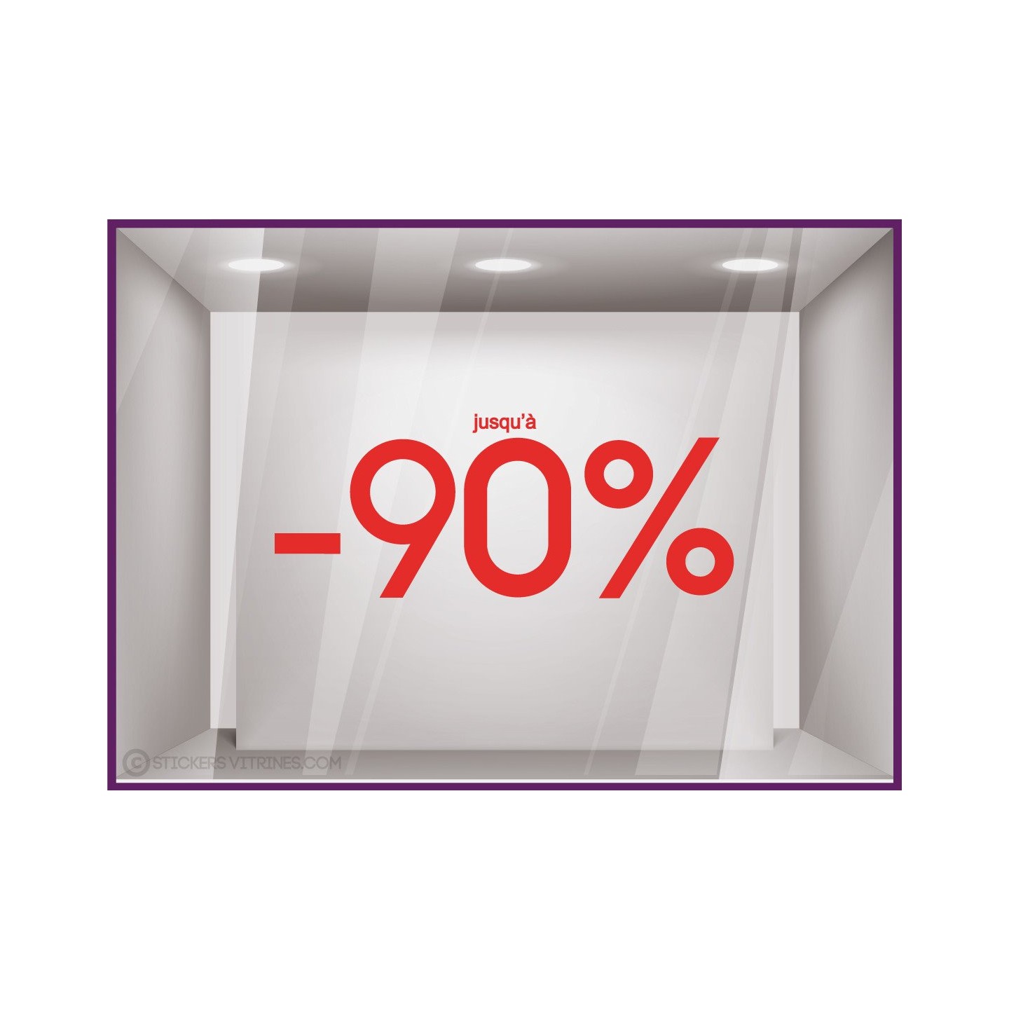 Sticker Jusqu'`a -90%