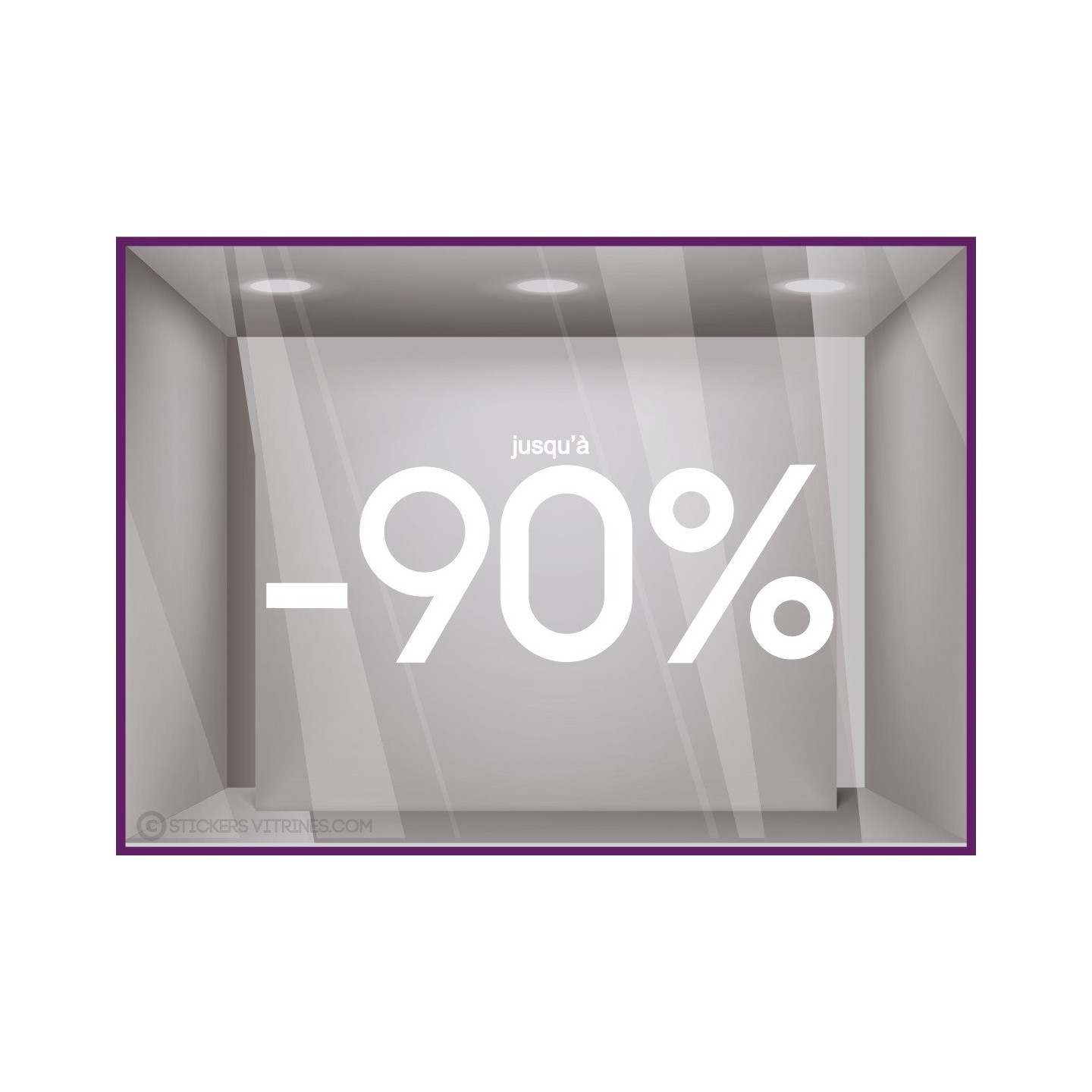 Sticker Jusqu'`a -90%
