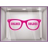 Sticker Soldes Opticien magasin enseigne stickers lunettes lettrage adhésif 