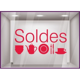 Sticker Soldes Deco article maison décoration lettrage adhésif destockage promotion pas cher liquidation braderie 