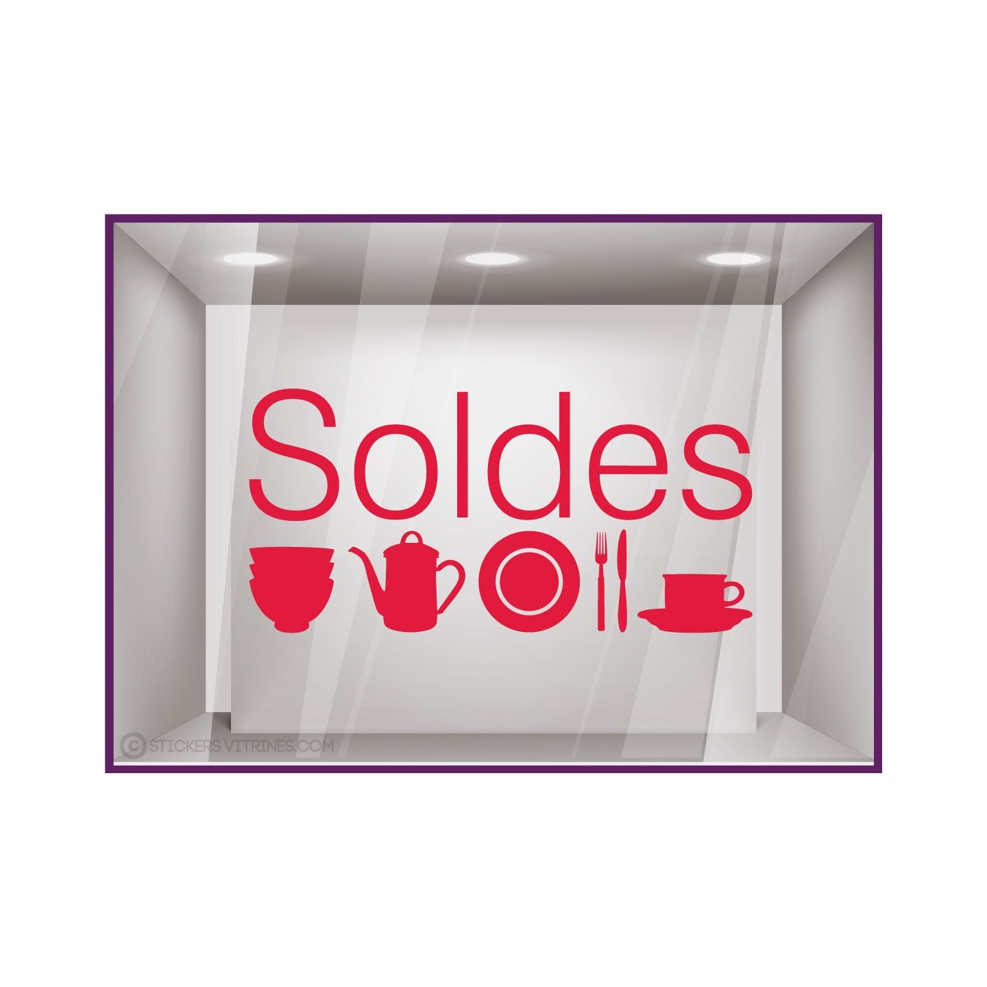 Sticker Soldes Deco article maison décoration lettrage adhésif destockage promotion pas cher liquidation braderie 