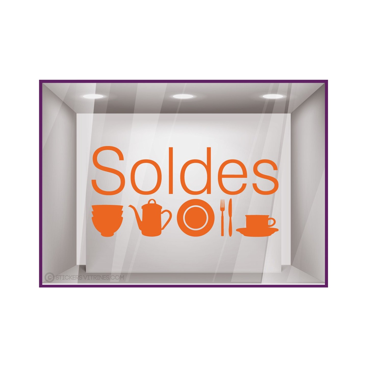 Sticker Soldes Deco article maison décoration lettrage adhésif destockage promotion pas cher liquidation braderie 