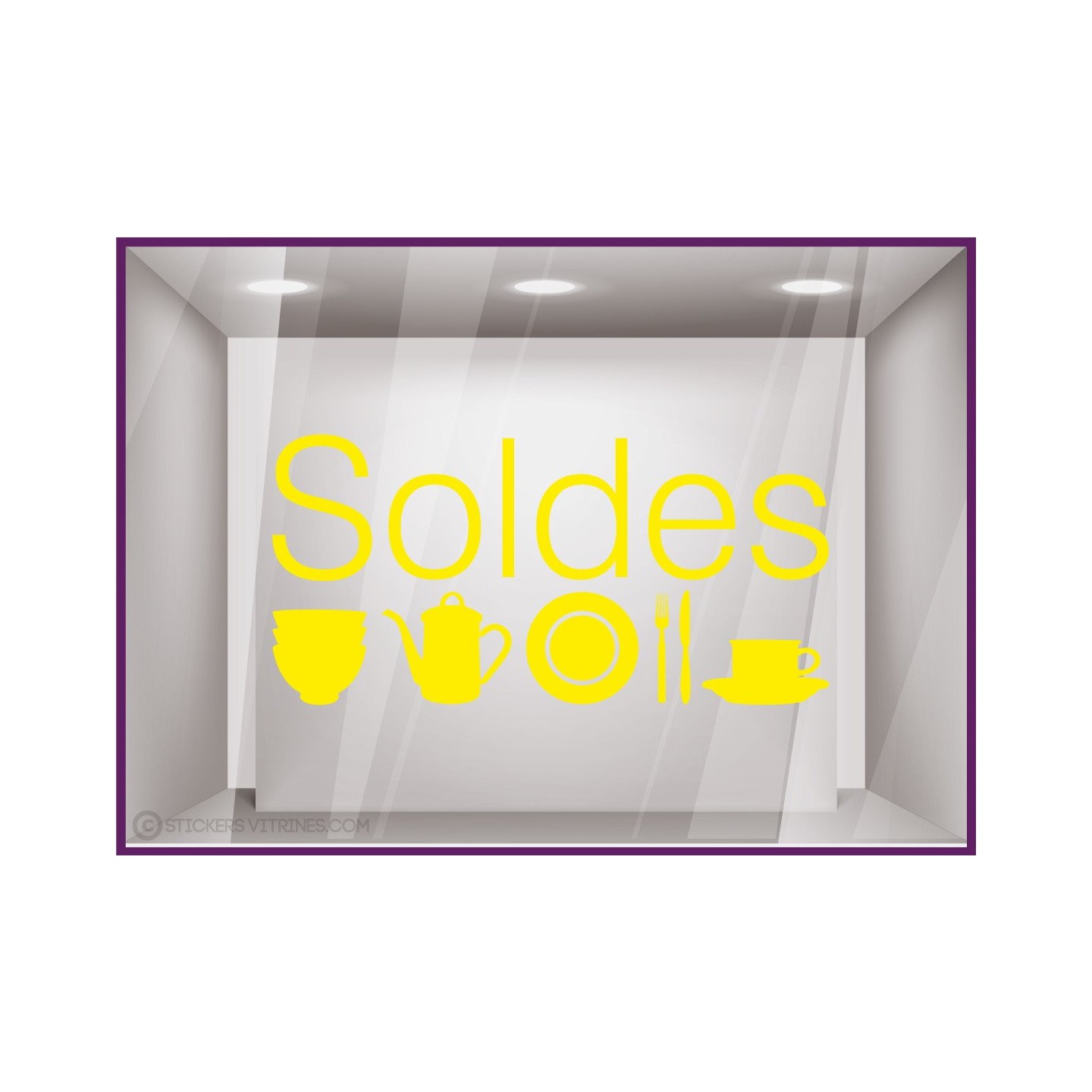 Sticker Soldes Deco article maison décoration lettrage adhésif destockage promotion pas cher liquidation braderie 