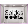 Sticker Soldes Deco article maison décoration lettrage adhésif destockage promotion pas cher liquidation braderie 