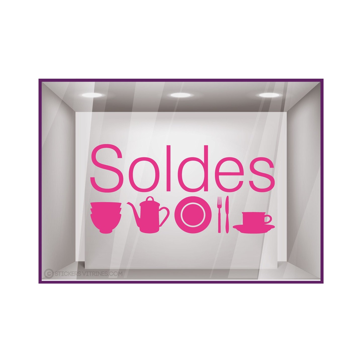 Sticker Soldes Deco article maison décoration lettrage adhésif destockage promotion pas cher liquidation braderie 